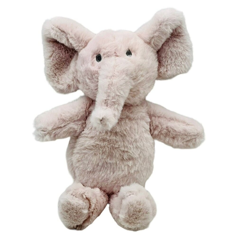 SL Home Fashions Pink Elephant Plush Stuffed Animal Gray Sewn Eyes 9 inch